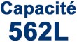 Capacité 562 litres Capacité 562 litres